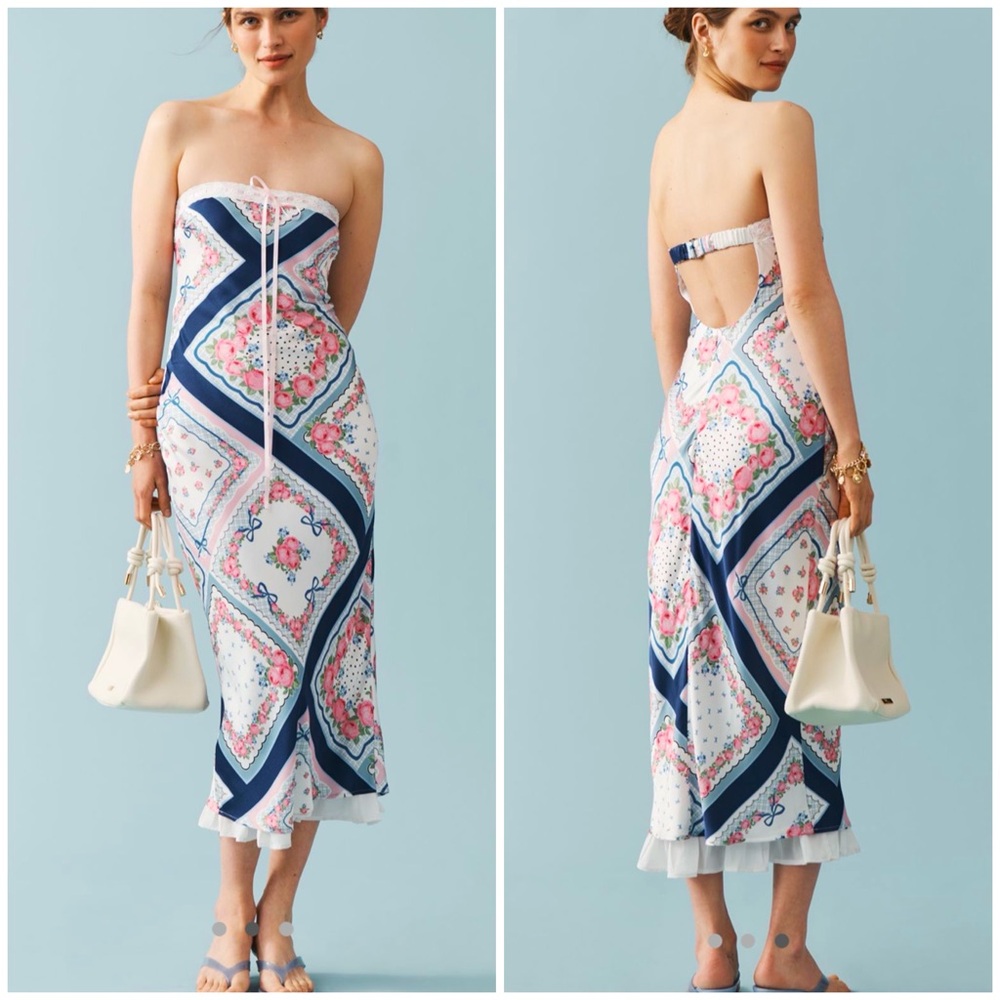 NWT Daisy Mae Strapless Midi Slip Dress